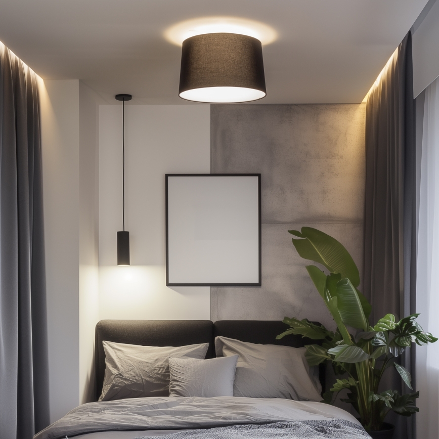 Brilagi - LED plafondlampa CERIA 1xE27/40W/230V Ø 45 cm svart