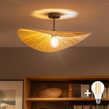 Brilagi - LED plafondlampa CERIA BOHO 1xE27/60W/230V Ø 60 cm, svart/beige
