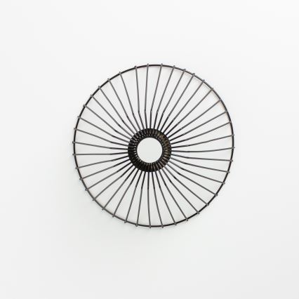 Brilagi - LED-plafondlampa CERIA WIRE 1xE27/40W/230V Ø 30 cm svart/ek