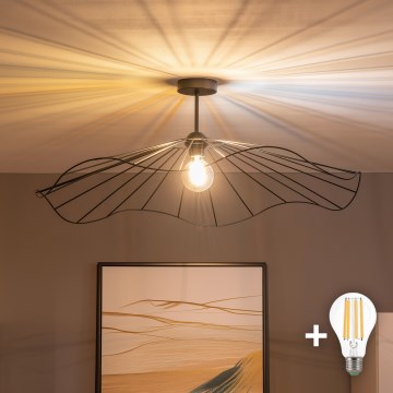 Brilagi - LED-plafondlampa CERIA WIRE 1xE27/60W/230V Ø 80 cm svart