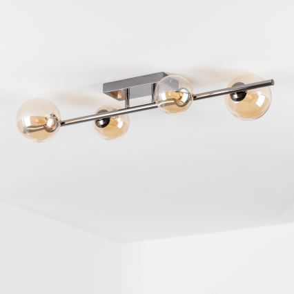 Brilagi - LED plafondlampa MILLA 4xG9/3W/230V svart krom/guld