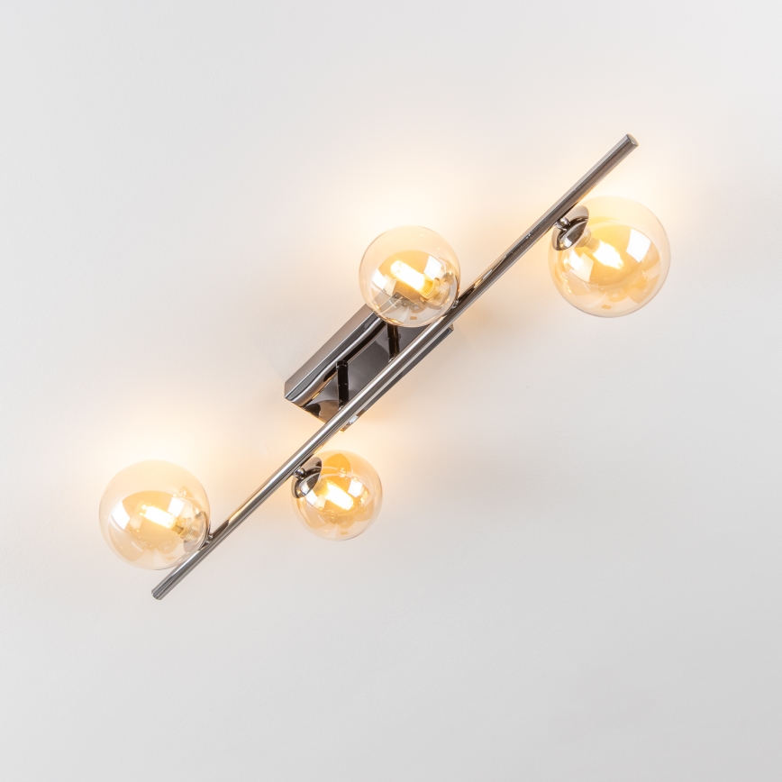 Brilagi - LED plafondlampa MILLA 4xG9/3W/230V svart krom/guld