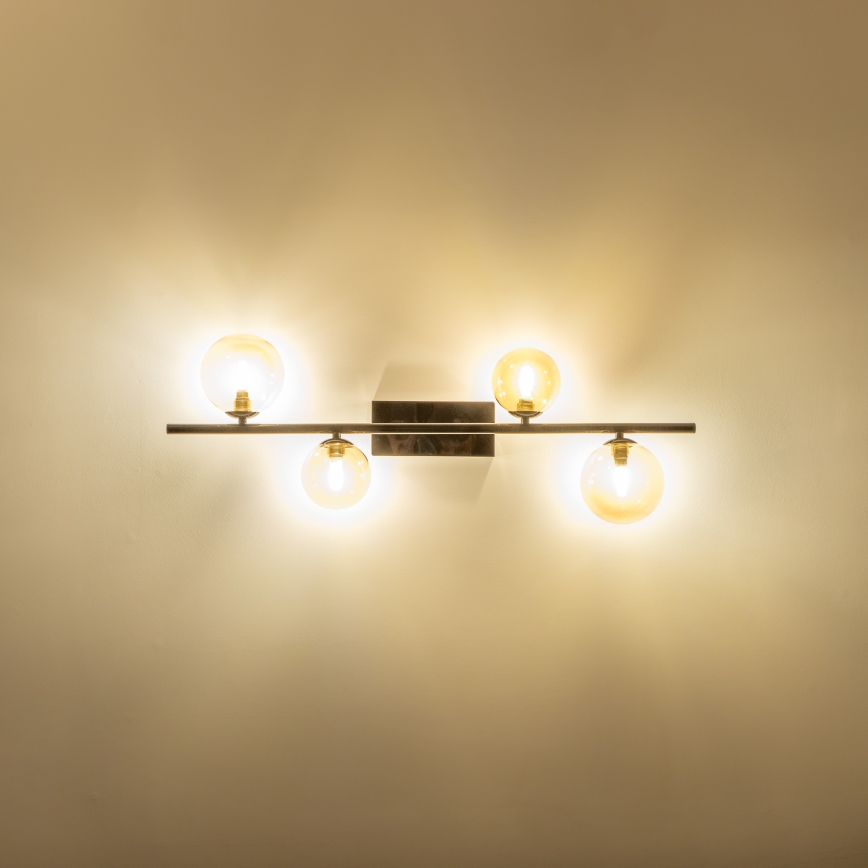 Brilagi - LED plafondlampa MILLA 4xG9/3W/230V svart krom/guld