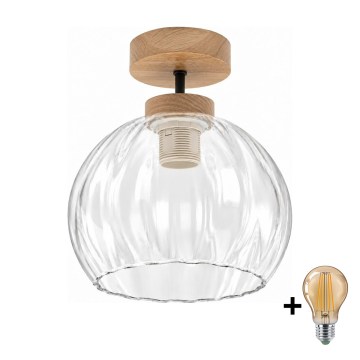 BRILAGI - LED Plafondlampa RETRO GLASS 1xE27/60W/230V Ø 25 cm ek/klar