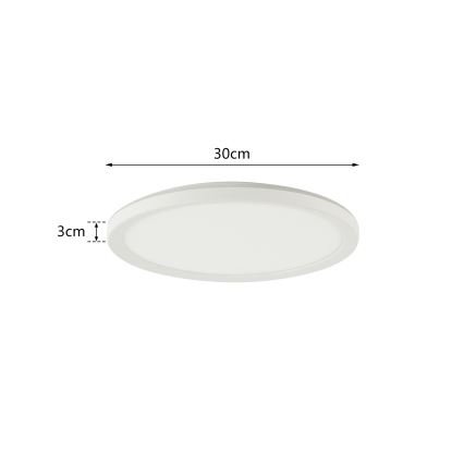 Brilagi - LED RGBW dimbar takarmatur ULTRA SLIM LED/18W/230V 2700–6500K Ø 30 cm vit + fjärrkontroll