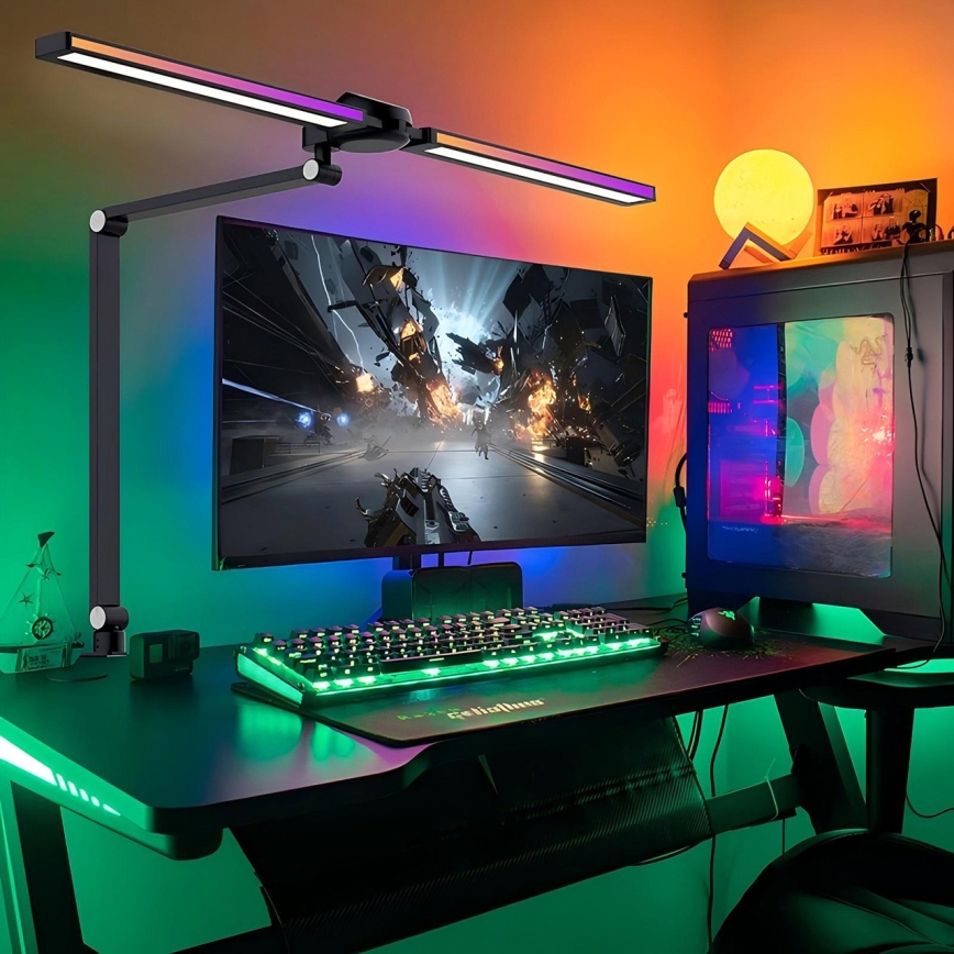 Brilagi - LED RGB dimbar beröringsstyrd bordslampa med klämma VARIO LED/18W/230V 3000-6500K CRI 96