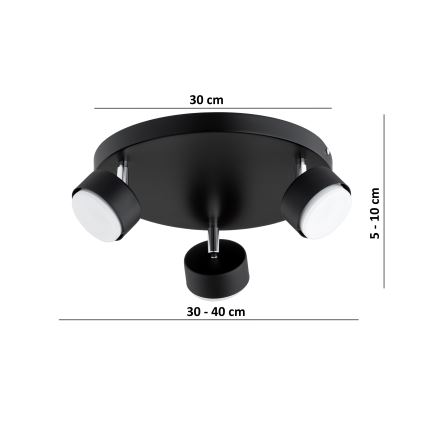BRILAGI - LED RGB+CCT dimbar infälld spotlight MONO 3xGX53/14W/230V 2700-6500K Wi-Fi Tuya svart