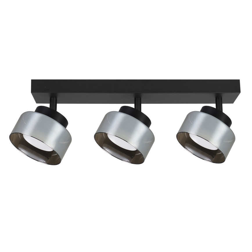 BRILAGI - LED RGB+CCT Dimbart spotarmatur AURA LUX 3xGX53/14W/230V 2700-6500K Wi-Fi Tuya svart/rökfärgad