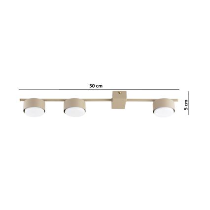 BRILAGI - LED RGB+CCT Dimmbar spotlampa MONO 3xGX53/14W/230V 2700-6500K Wi-Fi Tuya beige