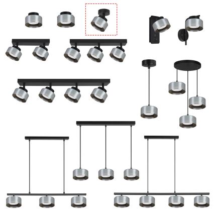 BRILAGI - LED RGB+CCT Dimbart infälld spotlight AURA LUX 1xGX53/14W/230V 2700-6500K Wi-Fi Tuya svart/rökfärgad