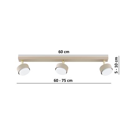BRILAGI - LED RGB+CCT dimbar takspot MONO 3xGX53/14W/230V 2700-6500K Wi-Fi Tuya beige