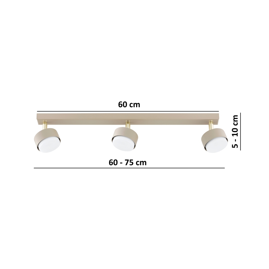 BRILAGI - LED RGB+CCT dimbar takspot MONO 3xGX53/14W/230V 2700-6500K Wi-Fi Tuya beige