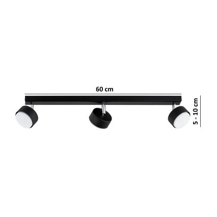 BRILAGI - LED RGB+CCT Dimbart spotarmatur MONO 3xGX53/14W/230V 2700-6500K Wi-Fi Tuya svart