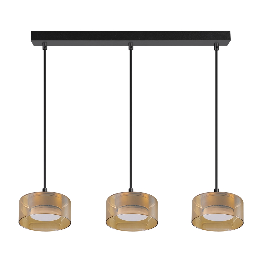 BRILAGI - LED RGB+CCT dimbar pendellampa med vajer AURA LUX 3xGX53/14W/230V 2700-6500K Wi-Fi Tuya svart/guld