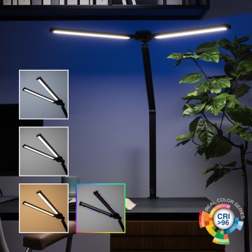 BRILAGI - LED RGBTW dimbar touchstyrd bordslampa med klämma VARIO LED/18W/230V 3000-6500K CRI 96 svart