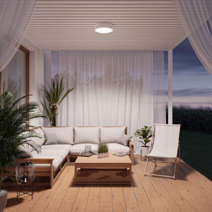 Brilagi - LED RGBW dimbar badrumstaklampa CLARE 2xE27/9W/230V 2700-6500K Ø 30 cm IP54 Wi-Fi vit