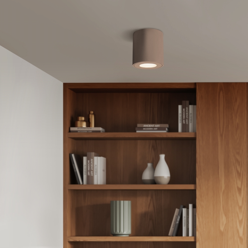 Brilagi - LED RGBW dimmbar badrumsarmatur MIA 1xGU10/4,8W/230V 3000K 84x80 mm beige IP54 + fjärrkontroll