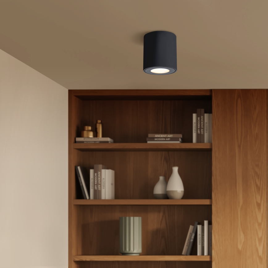 Brilagi - LED RGBW dimbar badrumsarmatur MIA 1xGU10/4,8W/230V 3000K 84x80 mm svart IP54 + fjärrkontroll