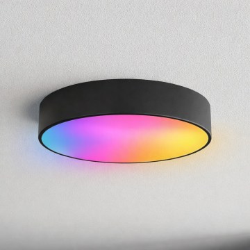 Brilagi - LED RGBW Dimbar badrumstaklampa CLARE 3xE27/9W/230V 2700-6500K Ø 40 cm IP54 Wi-Fi svart