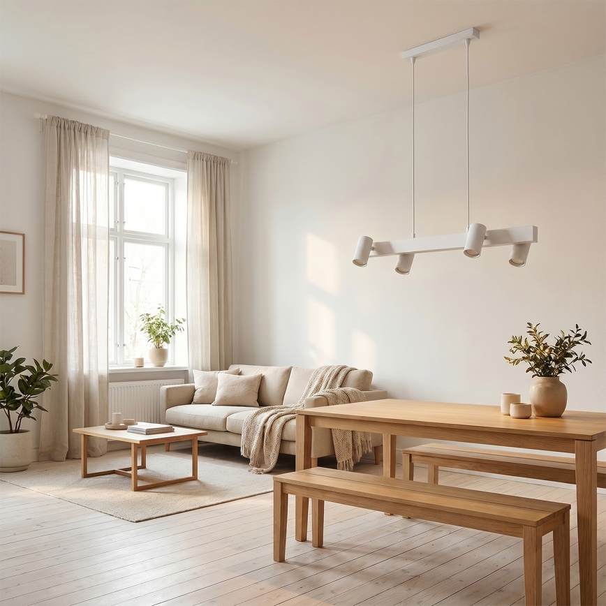 BRILAGI - LED RGBW dimbar pendellampa med vajer SELE 4xGU10/6,5W/230V 2700-6500K vit
