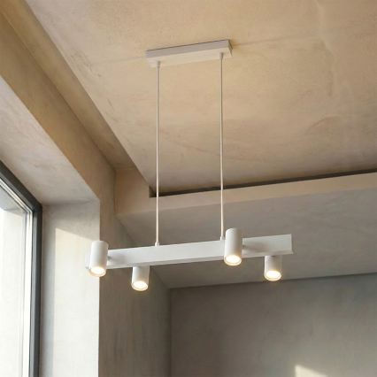 BRILAGI - LED RGBW dimbar pendellampa med vajer SELE 4xGU10/6,5W/230V 2700-6500K vit