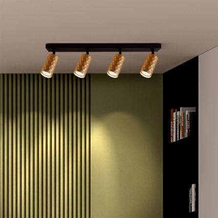 Brilagi - LED RGBW dimbar infälld spotlight SELE DIAMANT 4xGU10/6W/230V 3000K guldig + fjärrkontroll