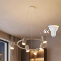 BRILAGI - LED RGBW dimbar pendellampa med wire SELE 6xGU10/6,5W/230V 2700-6500K vit + fjärrkontroll