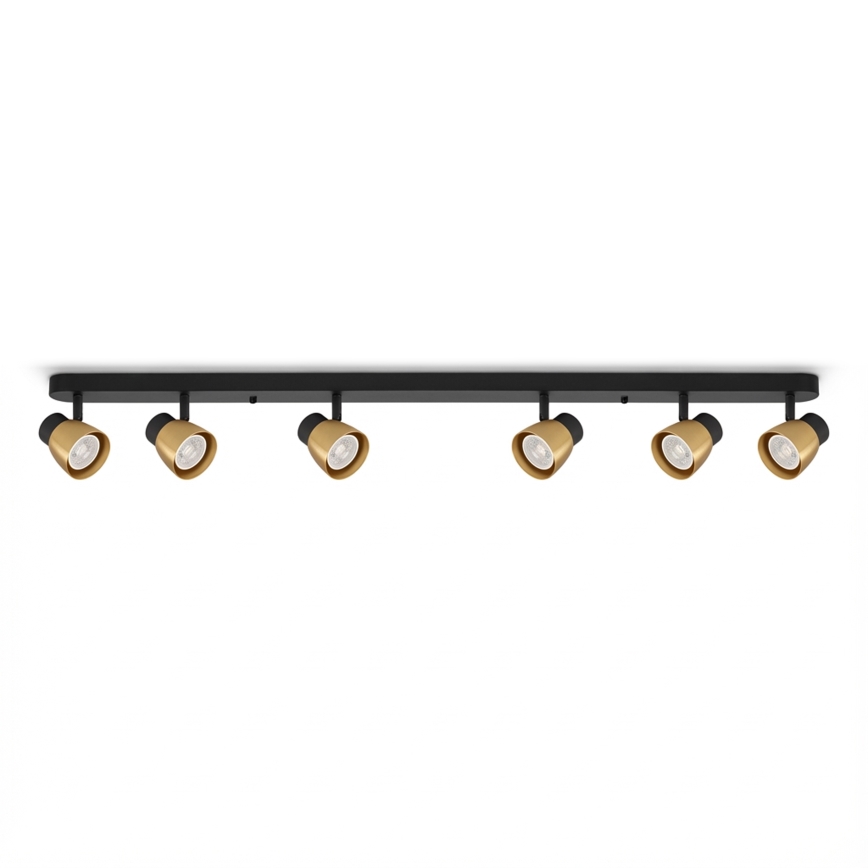 Brilagi - LED RGBW dimbar spotlight NUGGET 6xGU10/6W/230V 2700-6500K Wi-Fi svart/guld