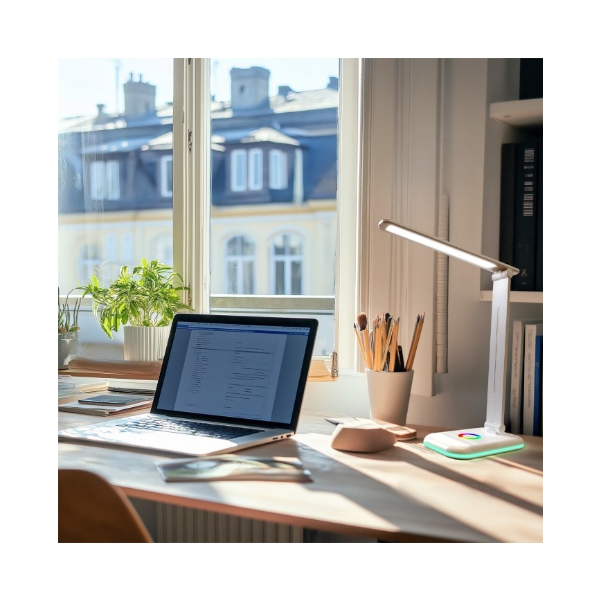Brilagi - LED RGBW dimbar skrivbordslampa MODO LED/7W/5V 3000/4000/6500K vit