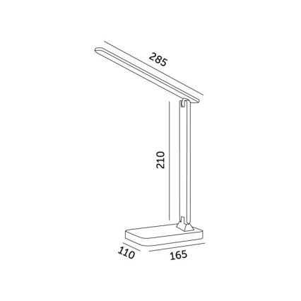 Brilagi - LED RGBW dimbar skrivbordslampa MODO LED/7W/5V 3000/4000/6500K vit