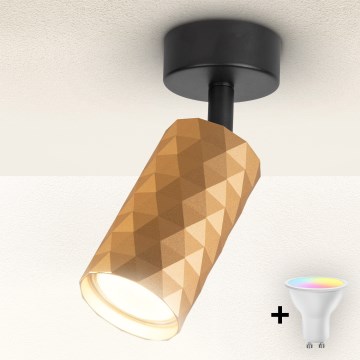Brilagi - LED RGBW dimbar spot SELE DIAMANT 1xGU10/4,8W/230V guld + fjärrkontroll