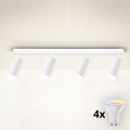 Brilagi - LED RGBW dimbar spot SELE DIAMANT 4xGU10/4,8W/230V 3000K vit + fjärrkontroll