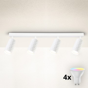 Brilagi - LED RGBW dimbar spot SELE DIAMANT 4xGU10/4,8W/230V 3000K vit + fjärrkontroll