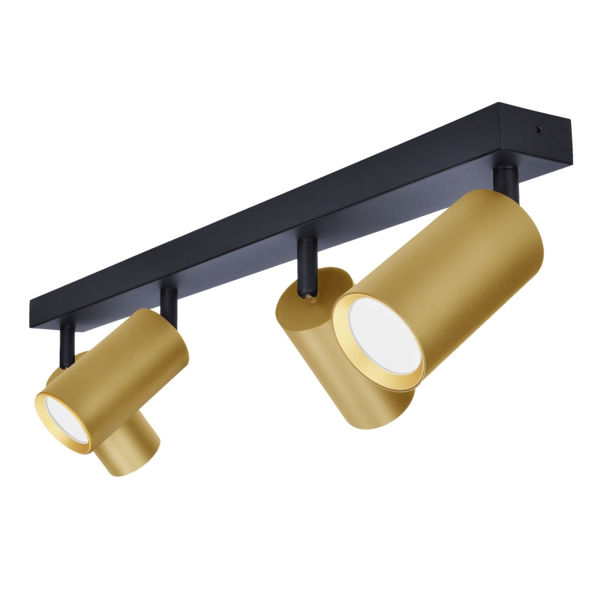 Brilagi - LED RGBW Dimbart spotlight SELE GOLDEN 4xGU10/6W/230V 3000K svart/guld, inkl. fjärrkontroll