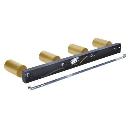 Brilagi - LED RGBW Dimbart spotlight SELE GOLDEN 4xGU10/6W/230V 3000K svart/guld, inkl. fjärrkontroll