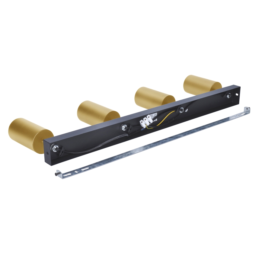 Brilagi - LED RGBW Dimbart spotlight SELE GOLDEN 4xGU10/6W/230V 3000K svart/guld, inkl. fjärrkontroll