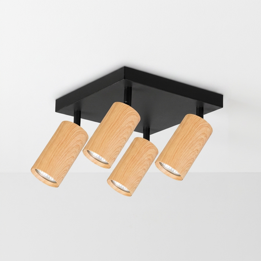 BRILAGI - LED RGBW dimbar spotlight SELE SQUARE 4xGU10/6,5W/230V 2700-6500K svart/ekdekor