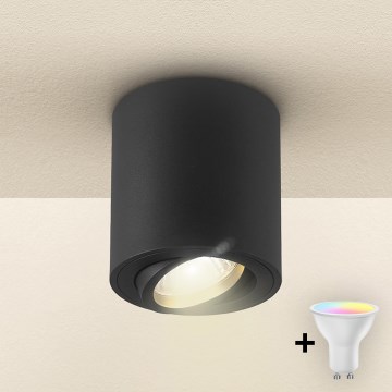 Brilagi - LED RGBW dimbar spotlampa MIA 1xGU10/30W/230V 3000K Wi-Fi 84x80 mm svart