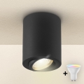 Brilagi - LED RGBW dimbar spotlampa MIA 1xGU10/4,8W/230V 3000K 100x80 mm svart + fjärrkontroll