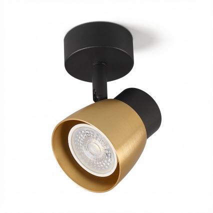 Brilagi - LED RGBW dimbar spotlampa NUGGET 1xGU10/4,8W/230V svart/guld