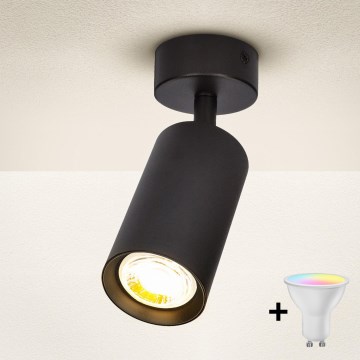 Brilagi - LED RGBW dimbar spotlampa SELE 1xGU10/4,8W/230V 3000K svart + fjärrkontroll