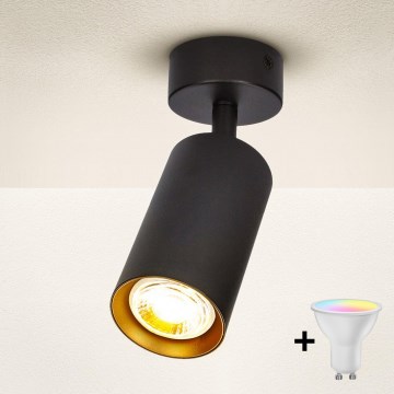 Brilagi - LED RGBW dimbar spotlampa SELE 1xGU10/4,8W/230V 3000K svart/guld + fjärrkontroll