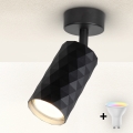 Brilagi - LED RGBW dimbar spotlampa SELE DIAMANT 1xGU10/4,8W/230V 3000K svart + fjärrkontroll