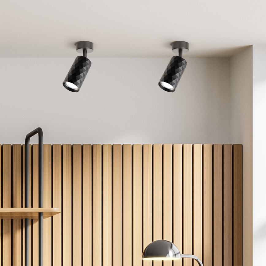 Brilagi - LED RGBW dimbar spotlampa SELE DIAMANT 1xGU10/4,8W/230V 3000K svart + fjärrkontroll