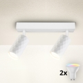 Brilagi - LED RGBW dimbar spotlampa SELE DIAMANT 2xGU10/6,5W/230V 2700-6500K Wi-Fi vit