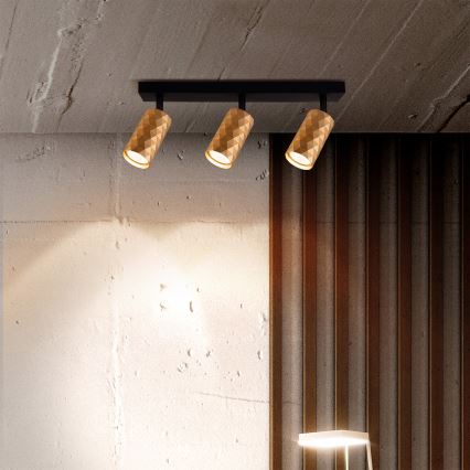 Brilagi - LED RGBW dimbar spotlight SELE DIAMANT 3xGU10/6W/230V 3000K guld + fjärrkontroll