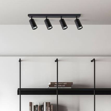 Brilagi - LED RGBW dimbar spotlight SELE DIAMANT 4xGU10/6W/230V 3000K svart + fjärrkontroll