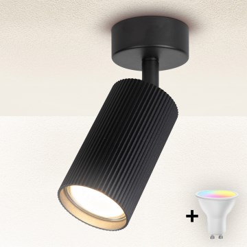 Brilagi - LED RGBW dimbar spotlampa SELE MODERN 1xGU10/4,8W/230V 3000K svart + fjärrkontroll