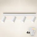 Brilagi - LED RGBW dimbar spotlampa SELE MODERN 4xGU10/4,8W/230V 3000K vit + fjärrkontroll
