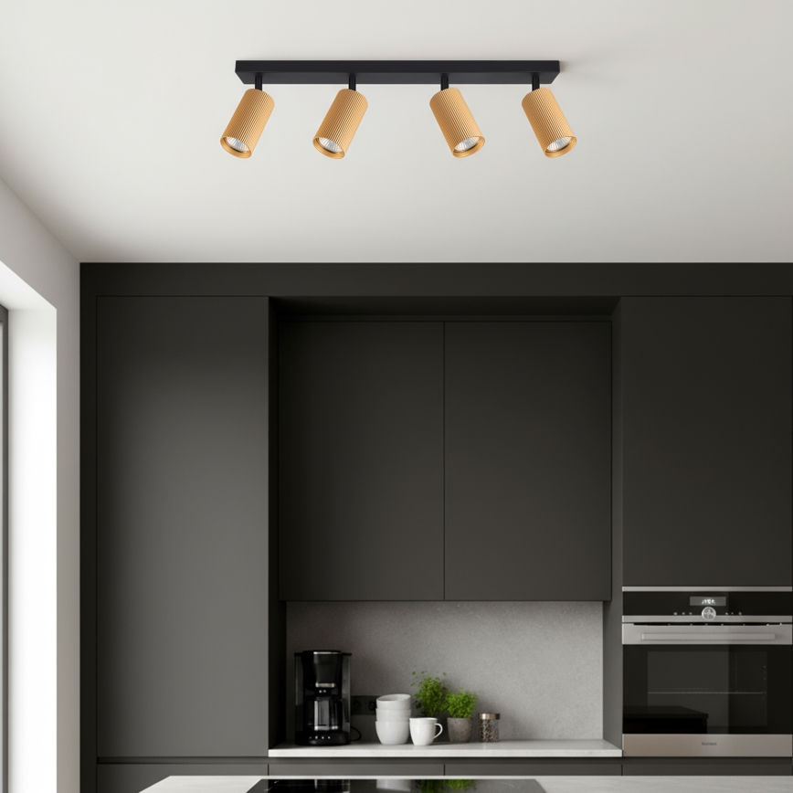 Brilagi - LED RGBW dimmbar spotlight SELE MODERN 4xGU10/4,8W/230V 3000K guld + fjärrkontroll